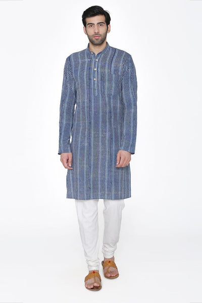 Jaipur 100%  Cotton Blue Long Kurta