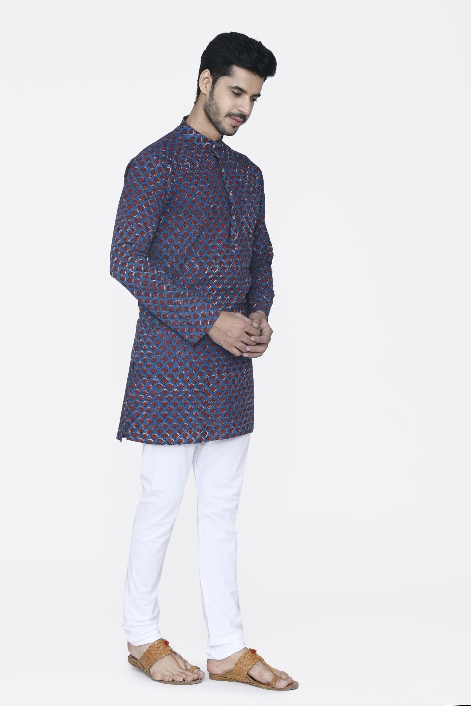 Jaipur 100% Cotton Purple Long Kurta Pajama