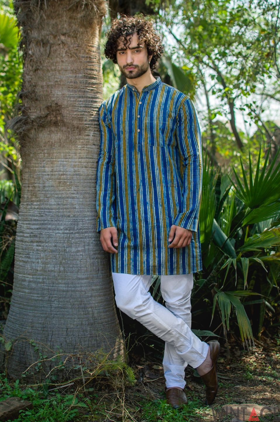Wintage Men s Jaipur Cotton Festive and Casual Long Indian Kurta Sleepset Multicolor