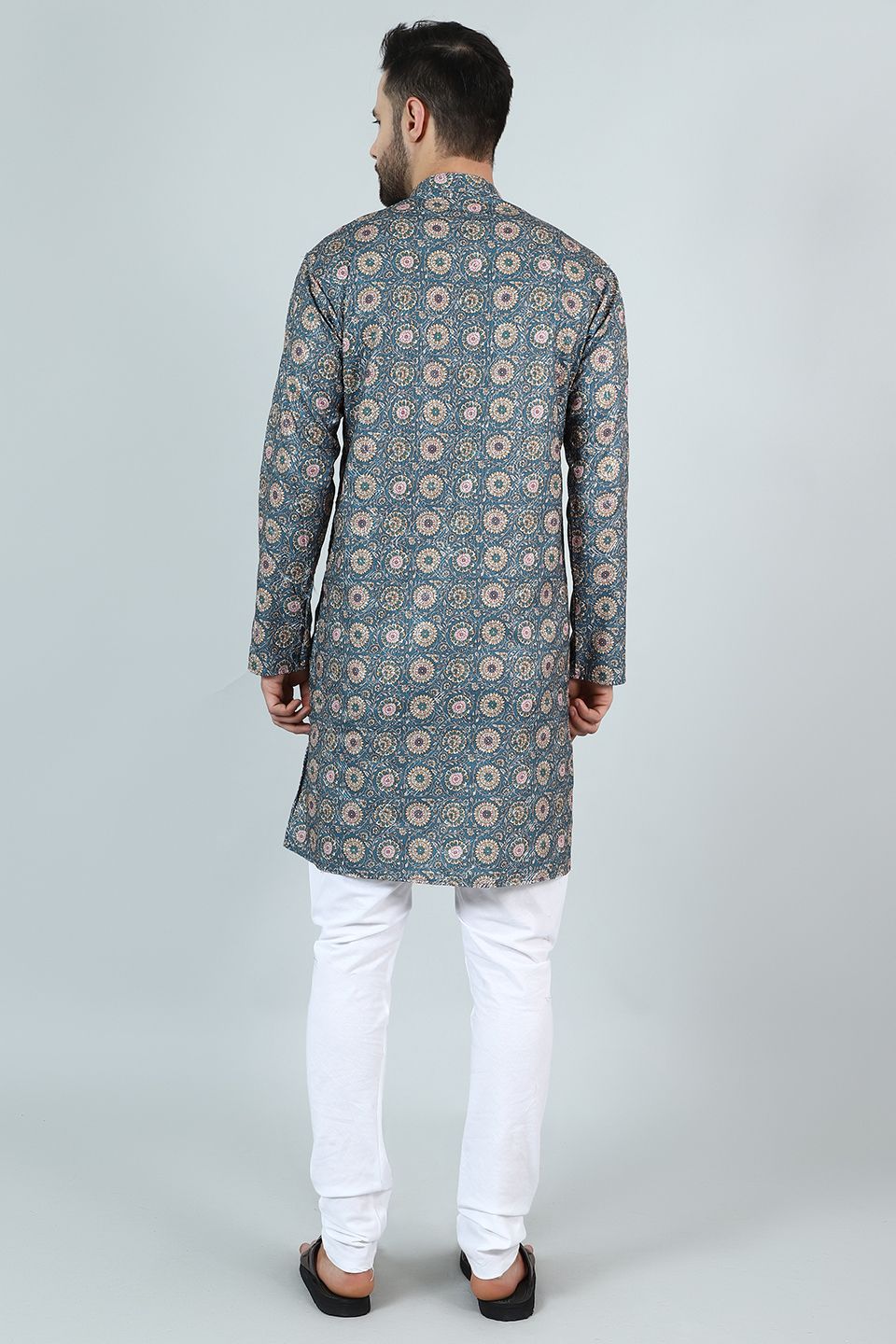 Navy Blue Kurta Cambric Cotton Payjama main image 1