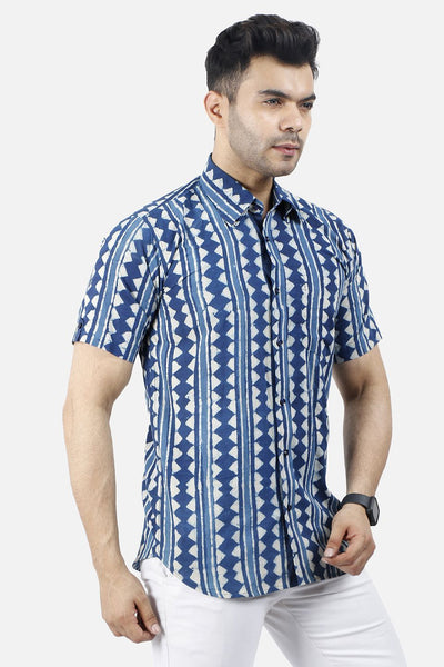 Jaipur 100% Cotton Blue Shirt