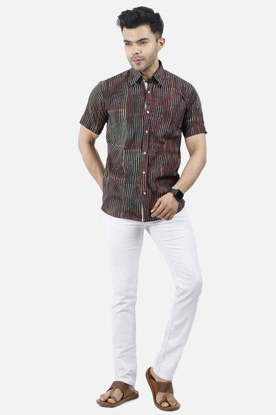 Jaipur 100% Cotton Multicolor Stripe Shirt