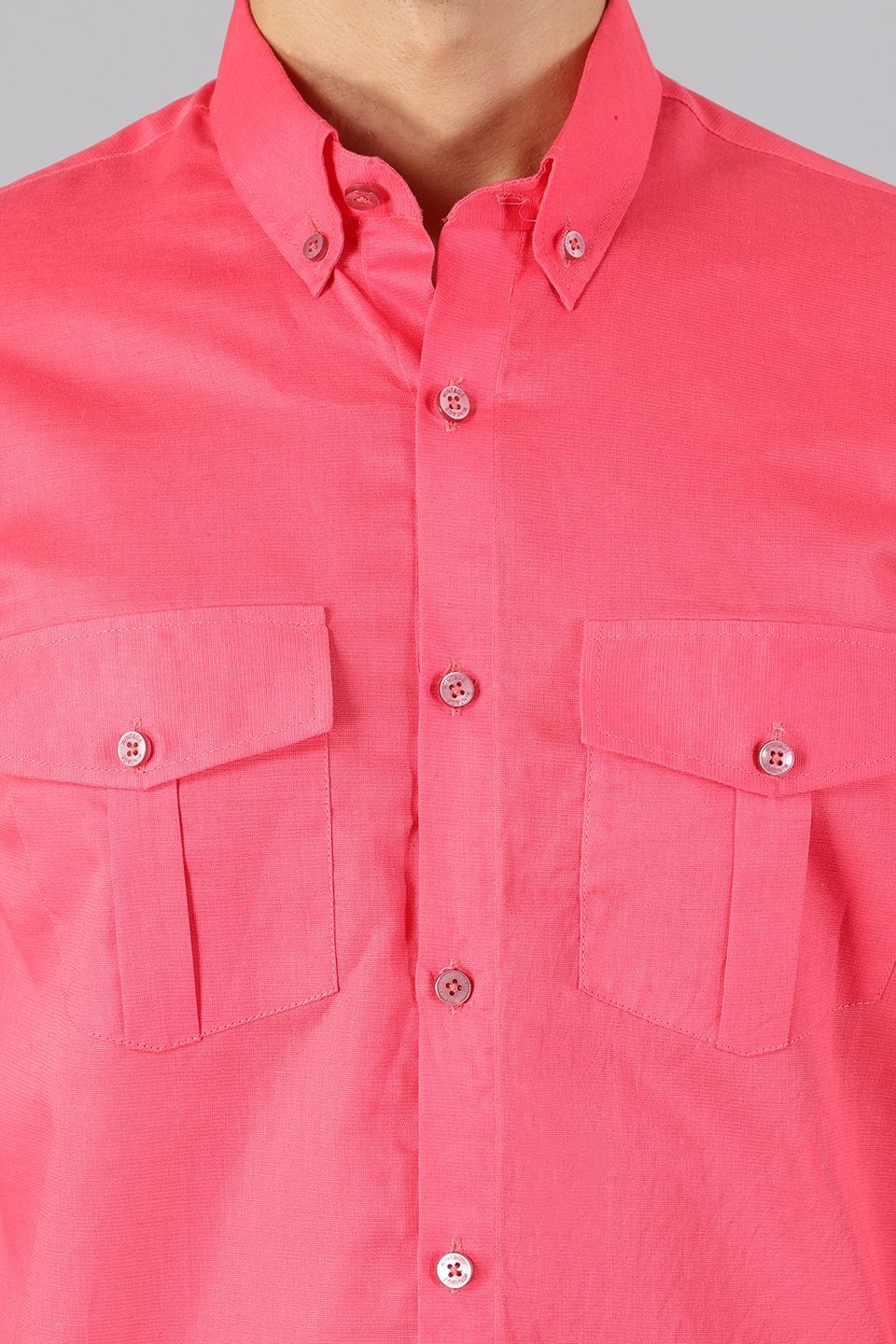 100% Premium Cotton Pink Shirt