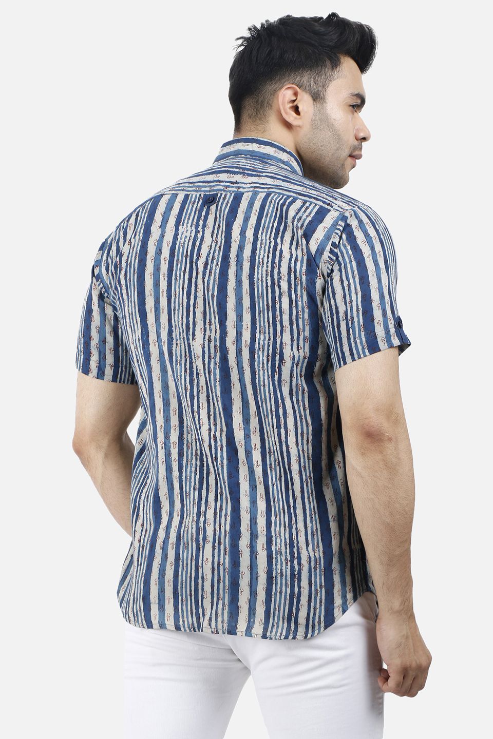 Jaipur 100% Cotton Blue Stripe Shirt