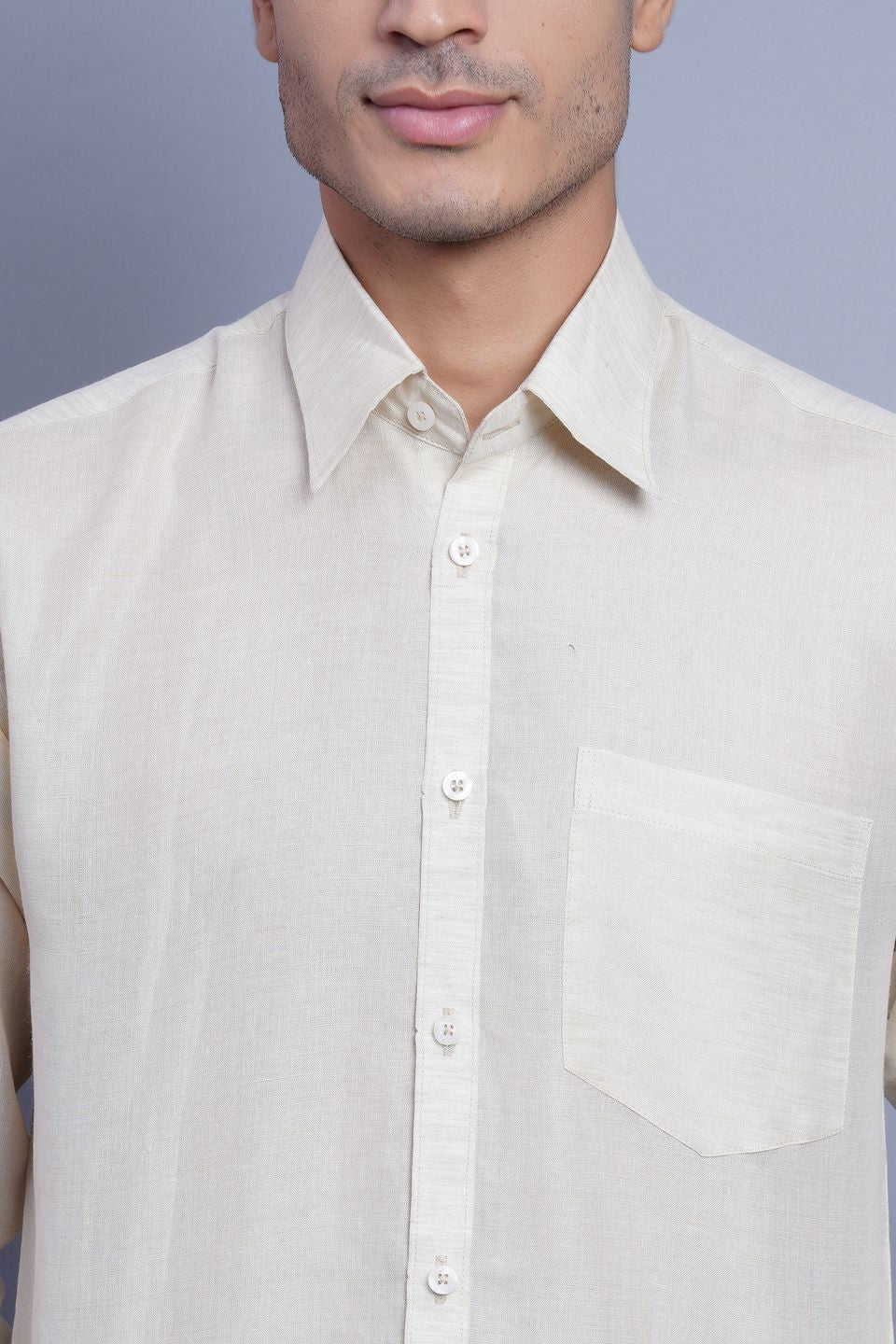 Linen Cotton Beige Shirt