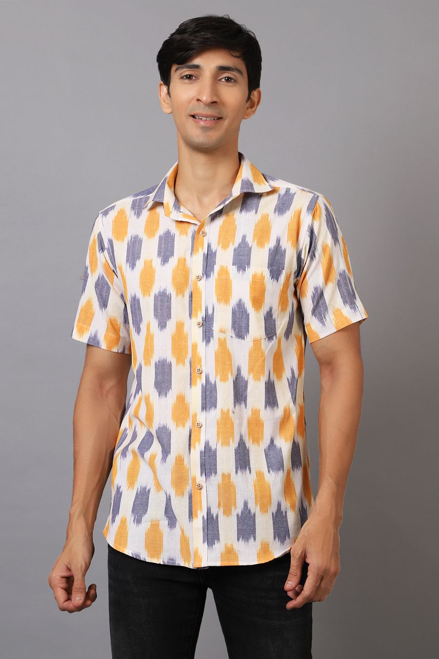 Ikat Cotton Multicolored Shirt