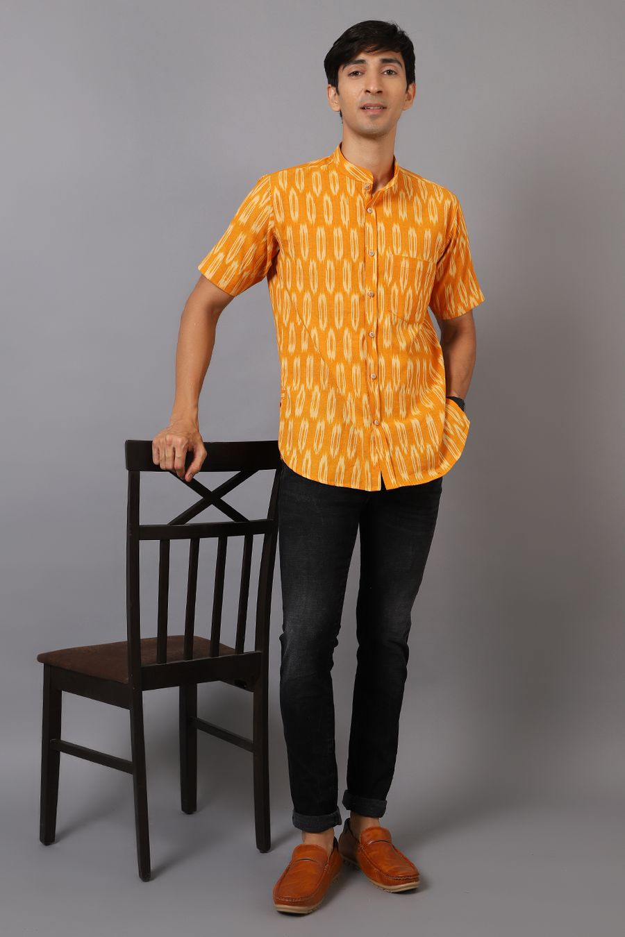 Ikat Cotton Yellow Shirt
