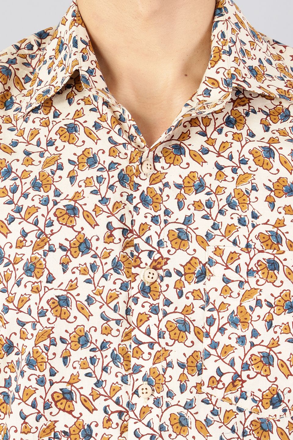 Jaipur 100% Cotton Multicolored Design Shirt