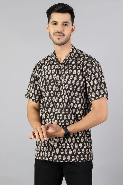 Jaipur 100% Cotton Black Design Shirt