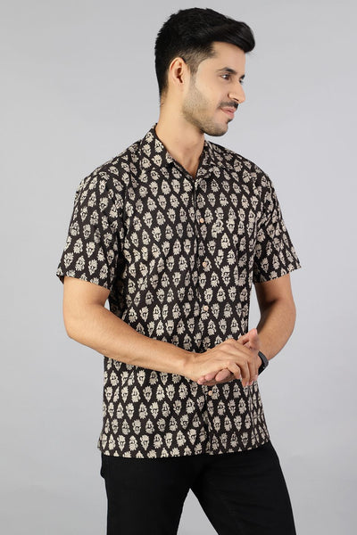 Jaipur 100% Cotton Black Design Shirt