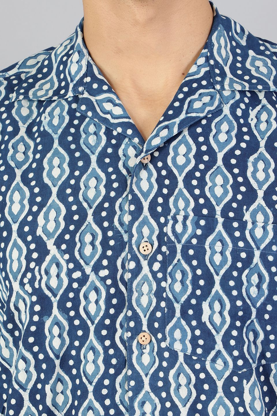 Jaipur 100% Cotton Indigo  Shirt