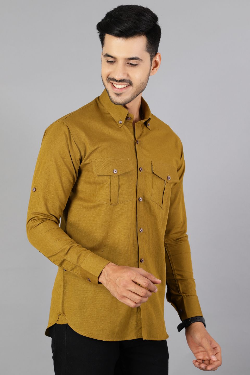 100% Premium Cotton Green Shirt