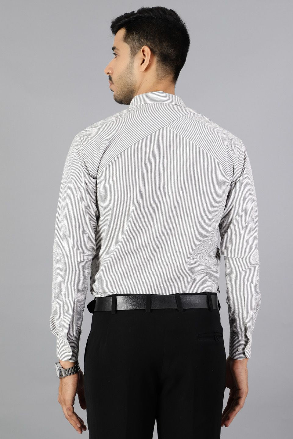 100% Premium Cotton Black Printed Shirt