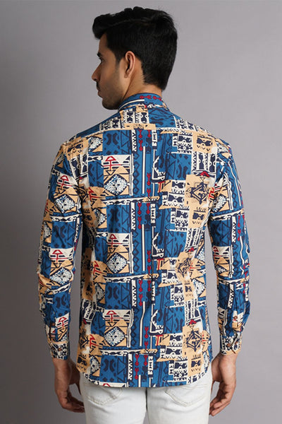 100% Premium Cotton Multicolored Printed Shirt