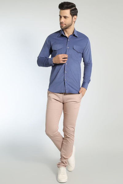 Corduroy Cotton Blue Shirt