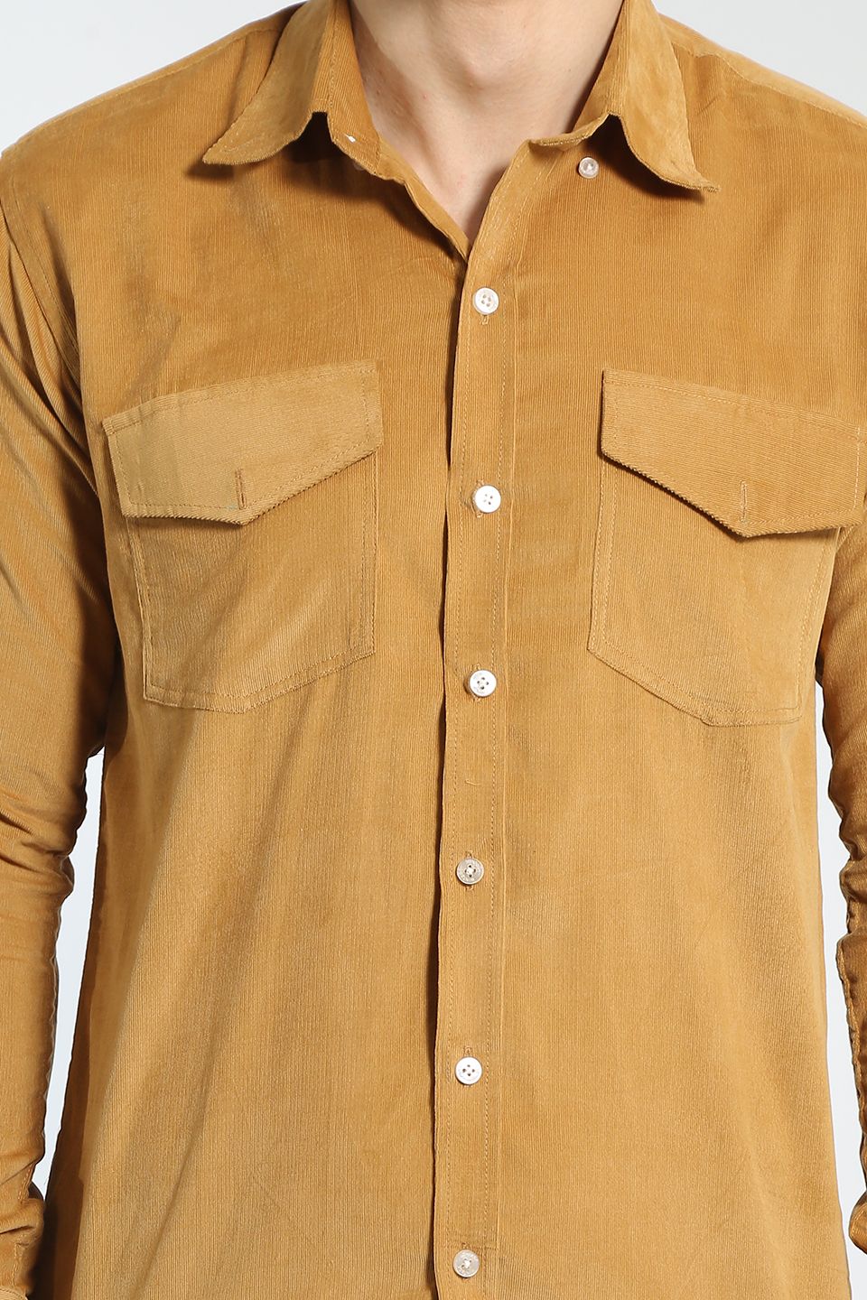 Corduroy Cotton Yellow Shirt