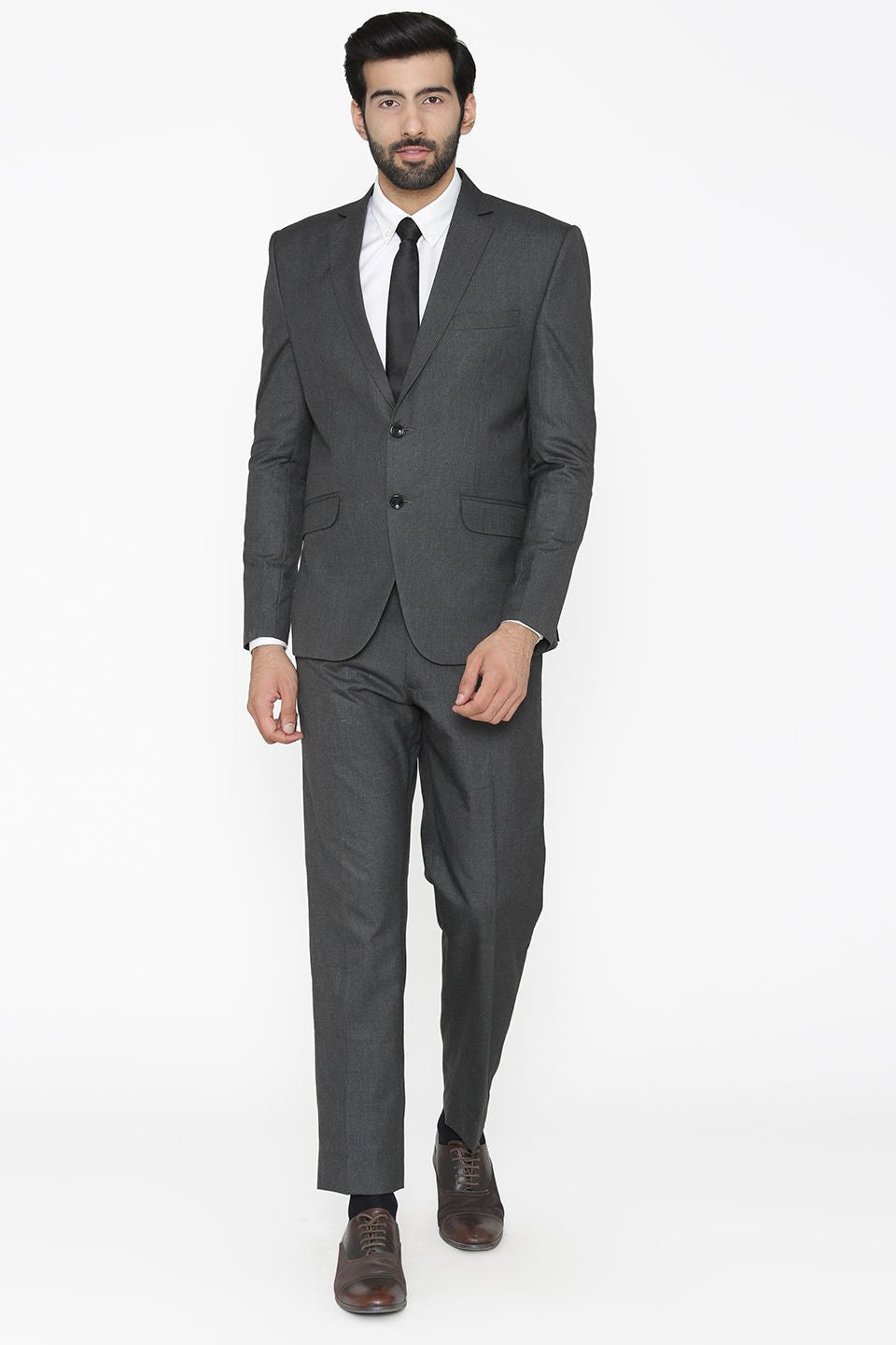 Polyester Cotton Grey Suit