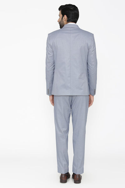 Poly Cotton Lycra  Blue Suit