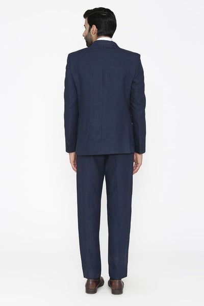 100% Pure Linen by Linen Club Blue Suit