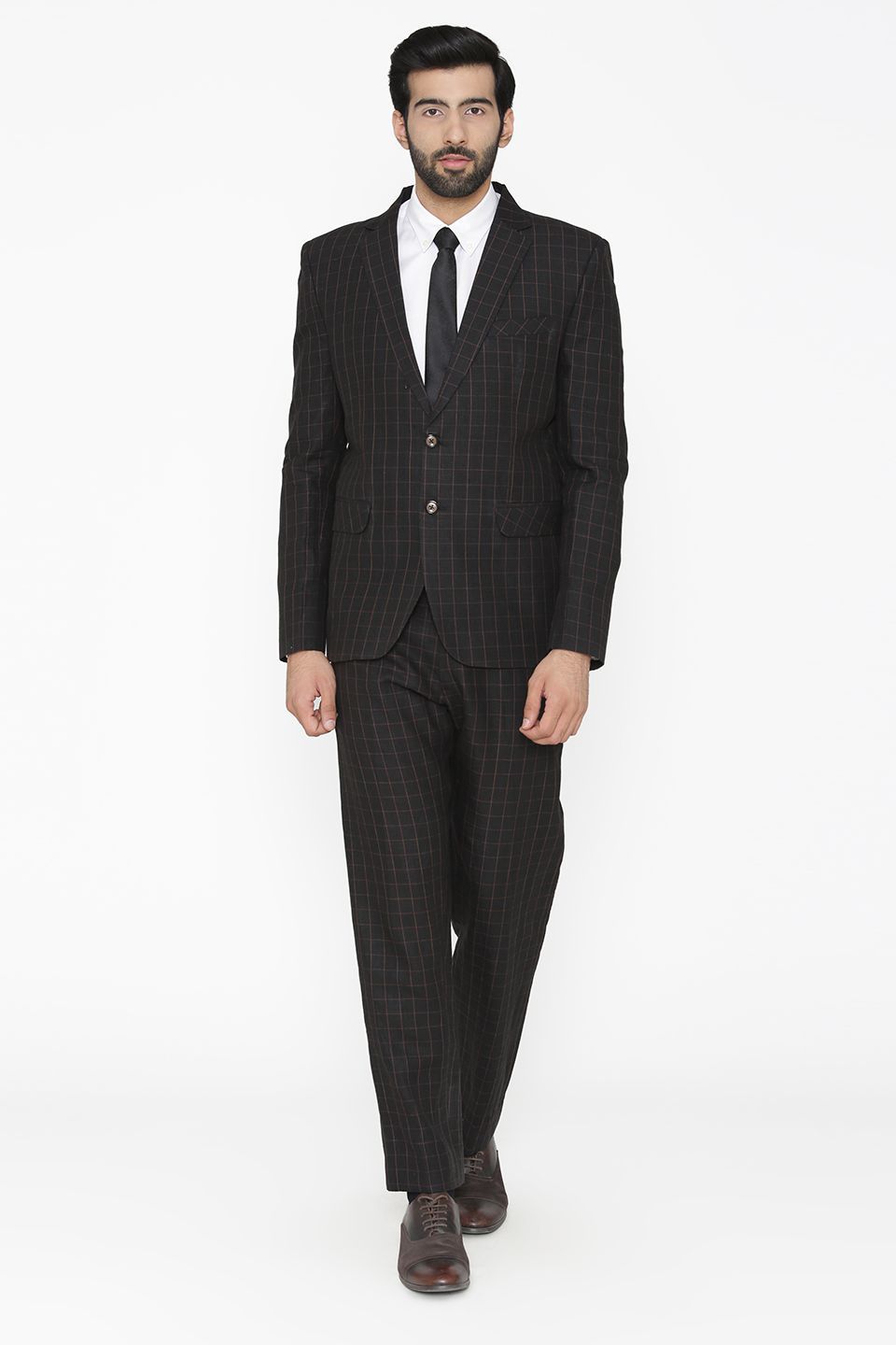 100% Pure Linen by Linen Club Black Suit