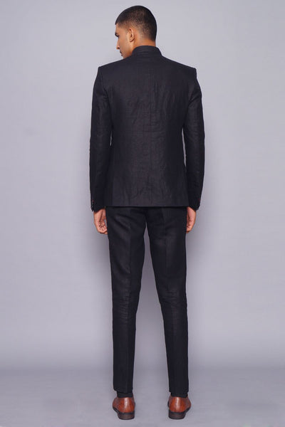 Pure Linen Black Suit