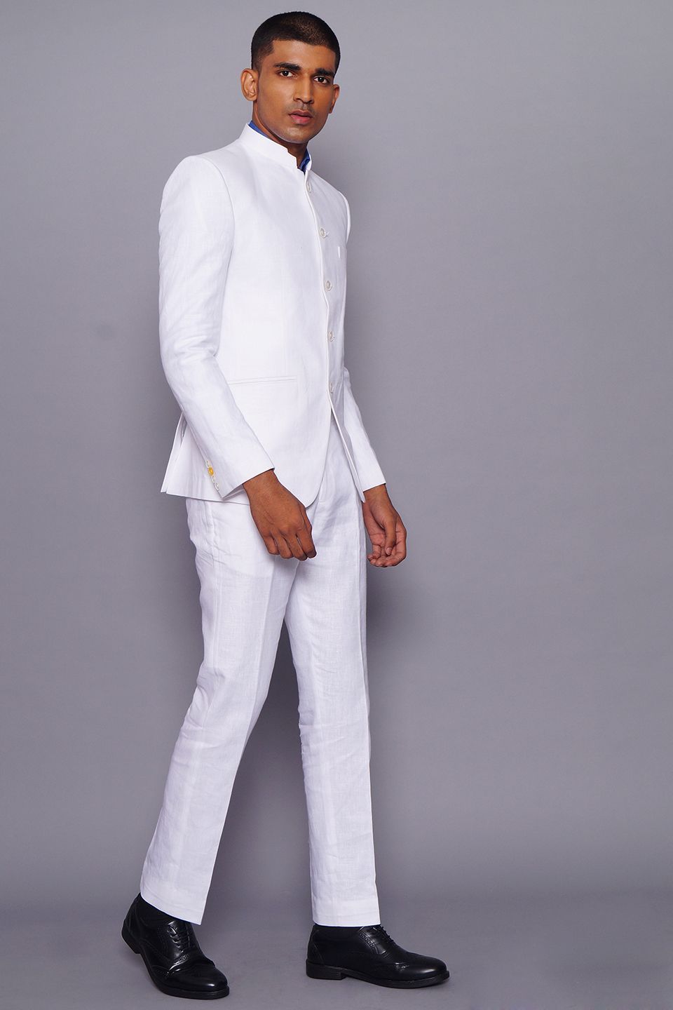 White georgette stylish Pakistani suit online dresses - fealdeal