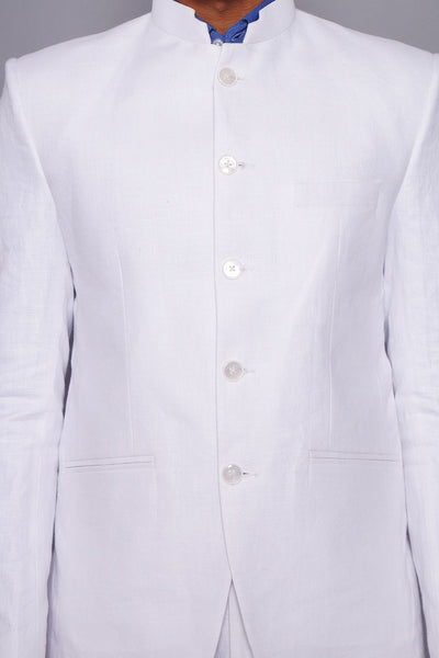 Pure Linen White Suit