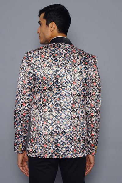 Polyester Fabric MulticolouRed Tuxedo