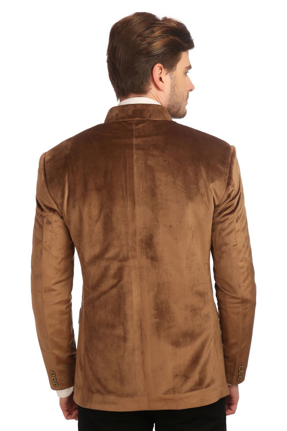 Wintage men's velvet grandad collar blazer on sale