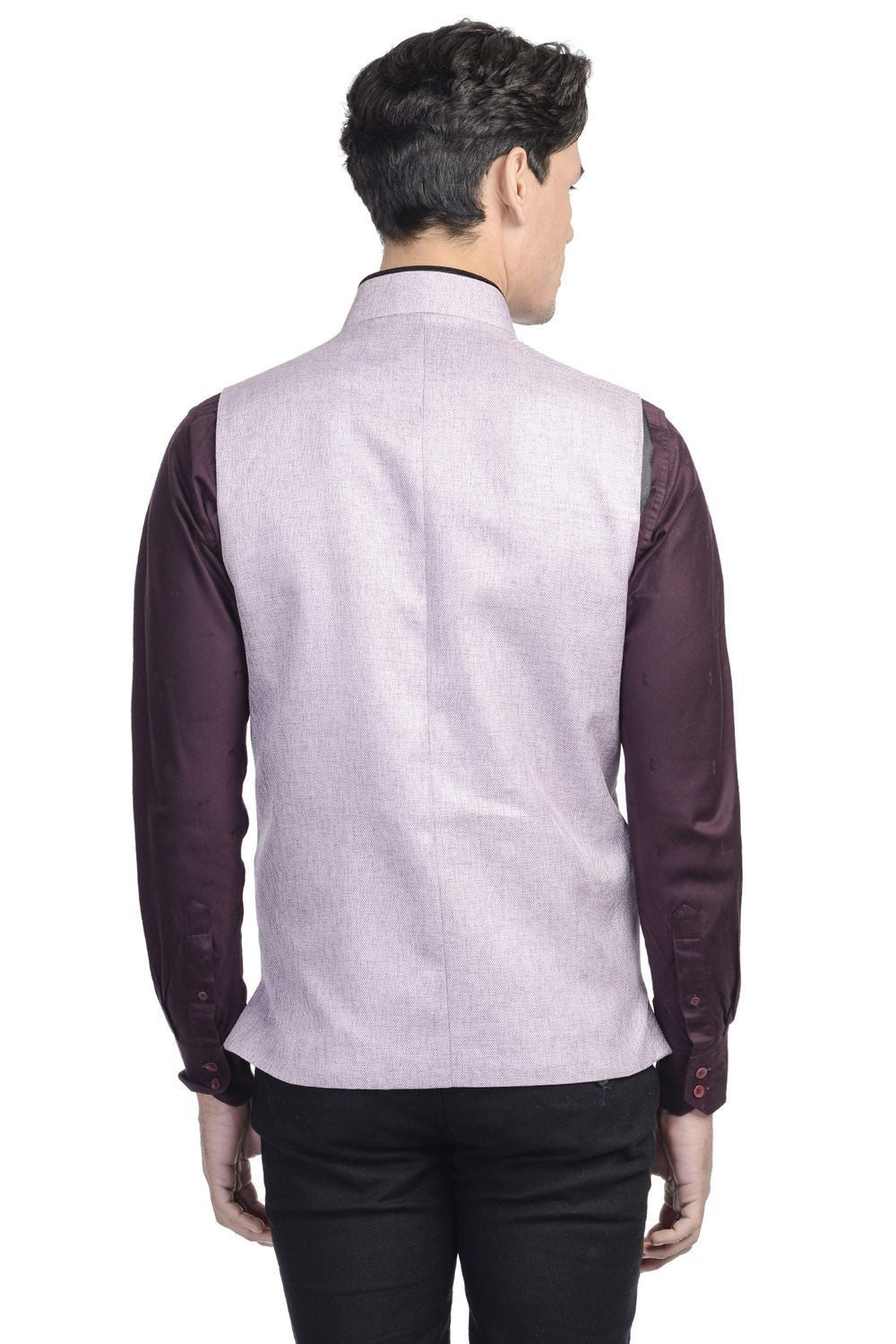 Rayon Purple Nehru Jacket