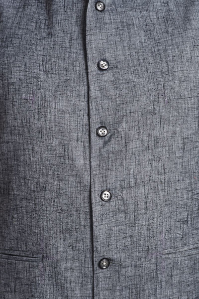 Linen Blend Grey Nehru Jacket