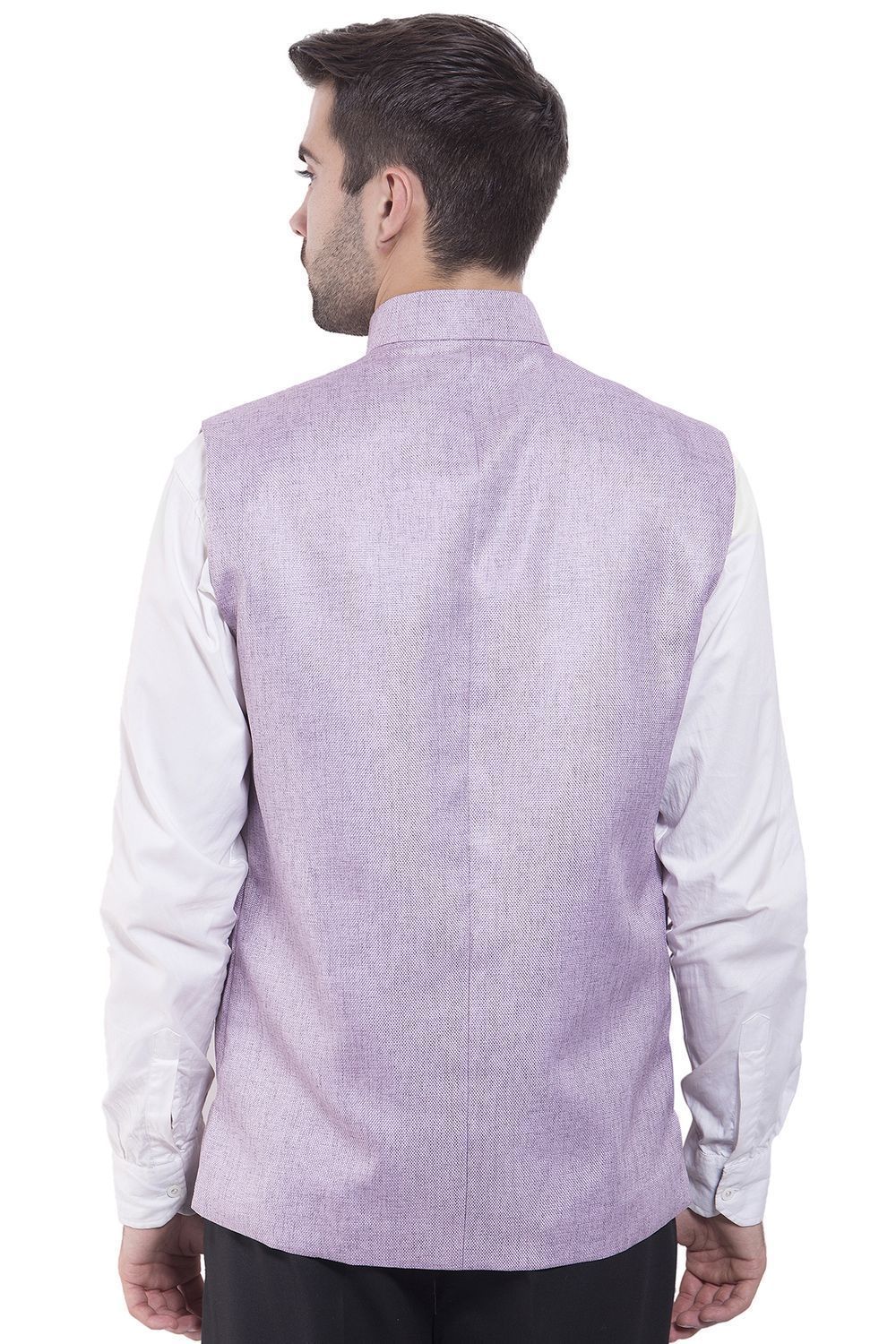 Rayon Purple Nehru Jacket