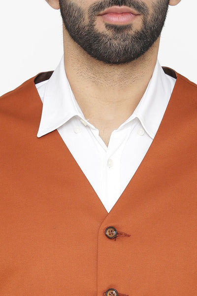 Polyester Cotton Orange Waist Coat