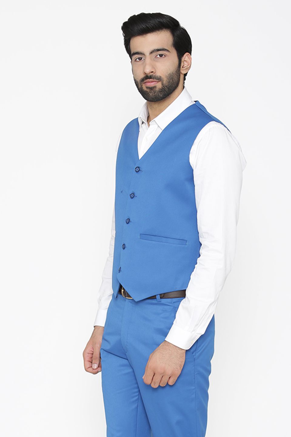 Waistcoat in blue colour discount