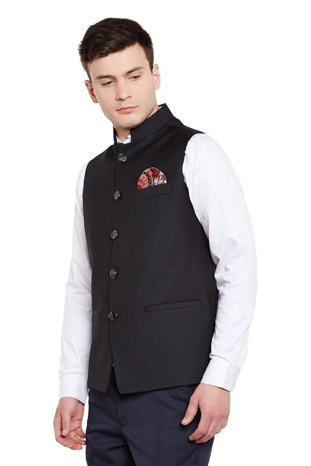 Imported Rayon Black Nehru Jacket