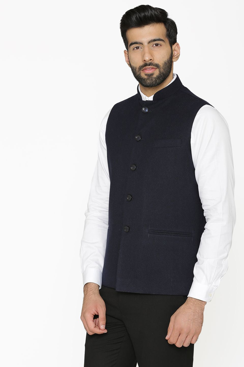 Wintage Men's Tweed Wool Festive and Casual Nehru Jacket Vest Waistcoat ...