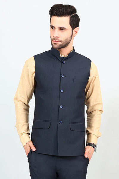 Polyester Cotton Blue 1 Modi Nehru Jacket