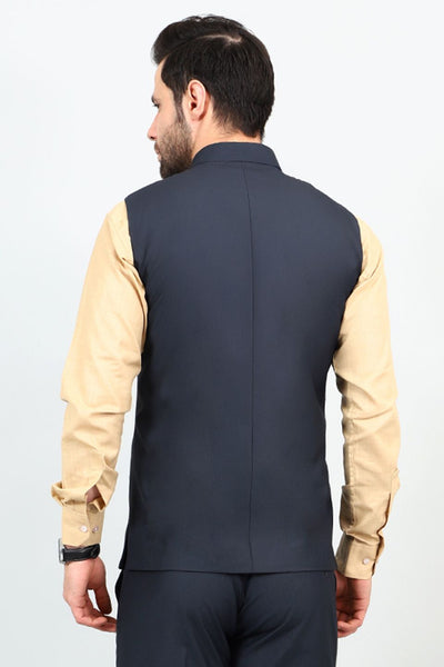 Polyester Cotton Blue 1 Modi Nehru Jacket