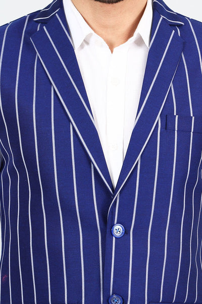 Polyester Cotton Blue Modi Nehru Jacket