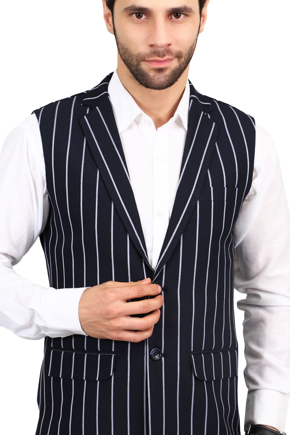Polyester Cotton Blue 1 Modi Nehru Jacket