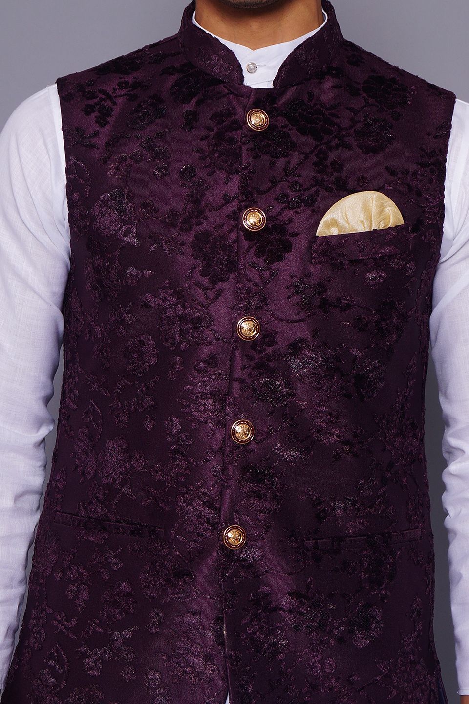 Purple nehru jacket store