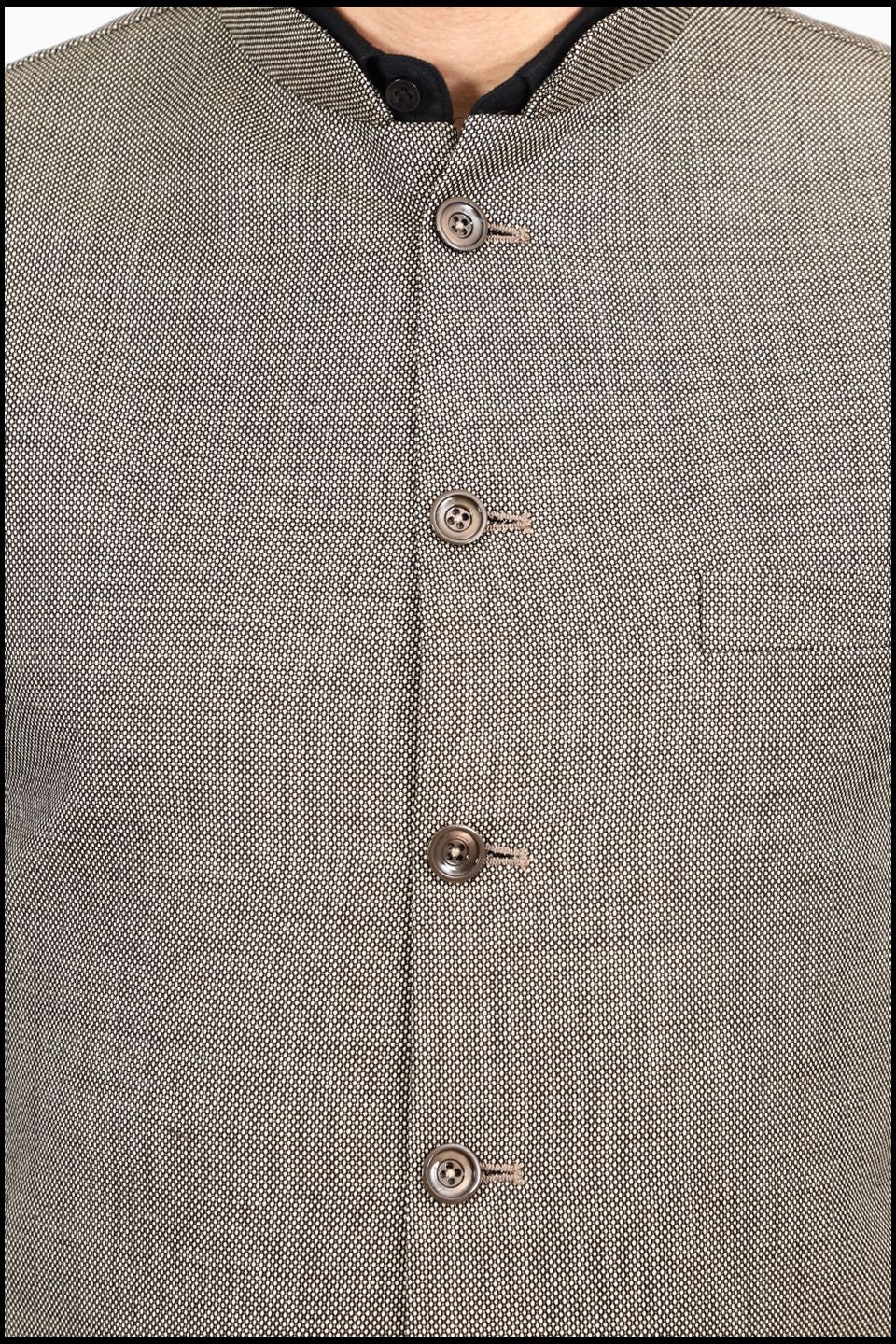 Poly Viscose Grey Modi Nehru Jacket