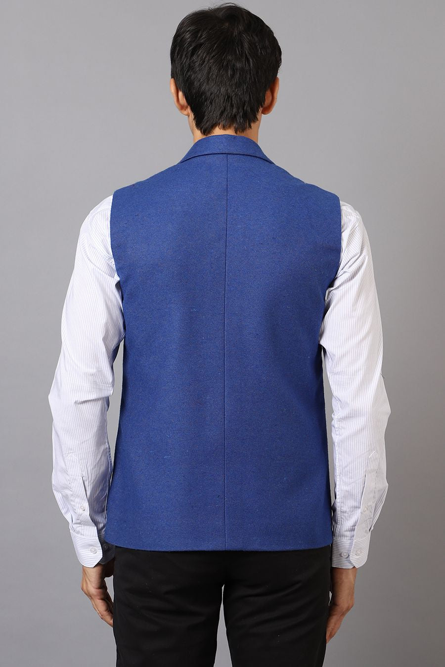 Tweed Blue Modi Nehru Jacket