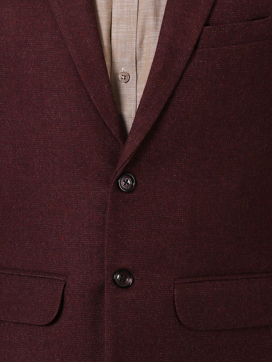 Tweed Maroon Modi Nehru Jacket