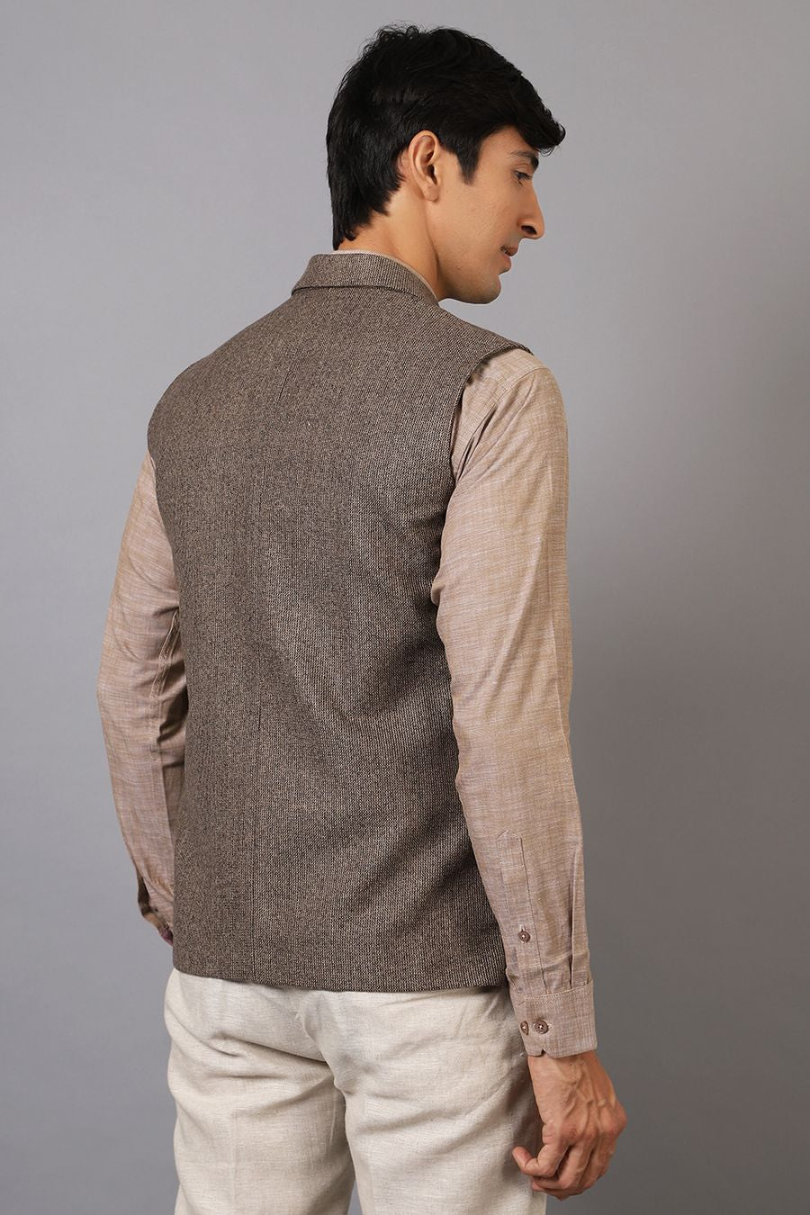 Tweed Modi Jacket Buy WINTAGE Men's Tweed Grey Modi Nehru Jacket