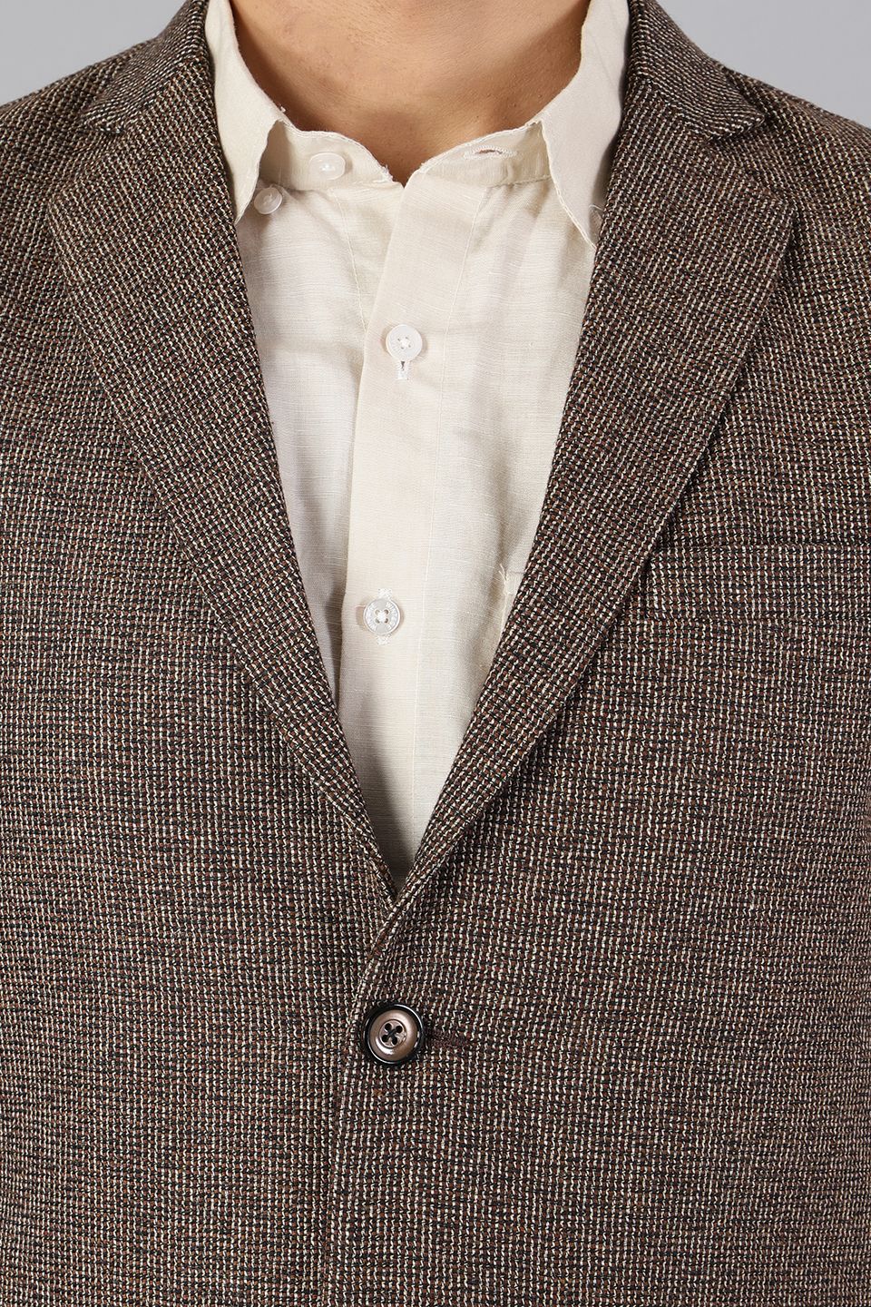 Tweed Modi Jacket Tweed Brown Modi Nehru Jacket