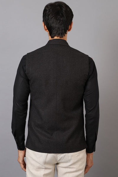 Tweed Wool Grey Modi Nehru Jacket