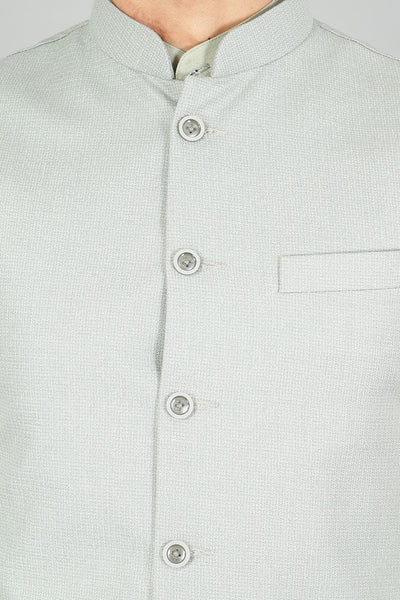 Polyester Cotton Plain Grey Modi Nehru Jacket
