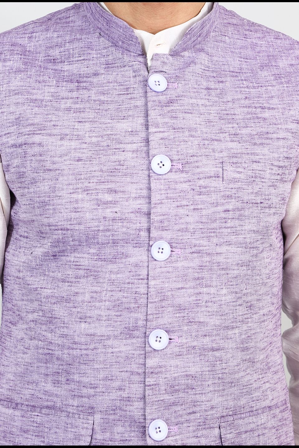 Linen Cotton Purple 1 Modi Nehru Jacket