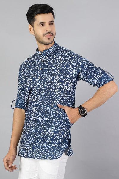 Jaipur 100%  Cotton Indigo Kurta Shirt